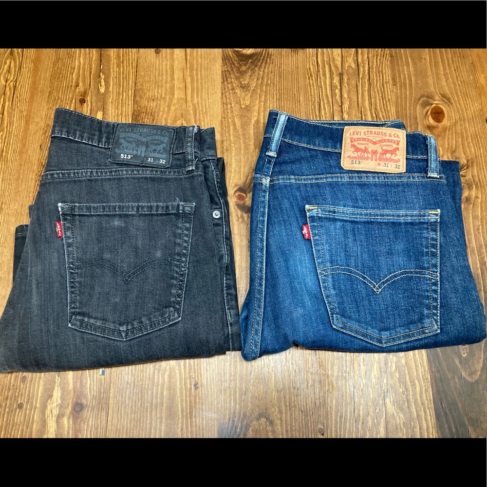 Two pairs Mens Levi’s 513 Jeans W 31 L 32